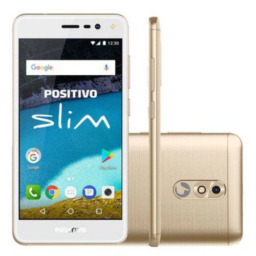 Tudo sobre 'Smartphone Celular Positivo Slim Dourado S510 Dual Chip'