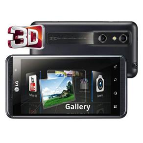 Smartphone Desbloqueado Claro LG Optimus 3D P920 Preto C/ Android 2.2, Câmera 5MP, Wi-Fi, 3G, Touch Screen, MP3, Bluetooth, Fone e Cartão 4GB