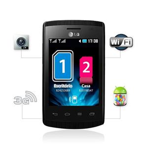 Smartphone Desbloqueado Tim L1 II Dual E415 Preto Android 4.1 Tela de 3” Câmera 2MP 3G Processador Single Core de 1.0GHz