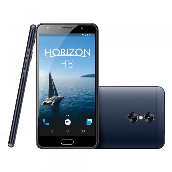 Smartphone DL Horizon H8,Tela 5.5, 4G, 2 Câmeras Traseira 13.MP+5MP, Octa-Core 1.5Ghz,Leitor Digital