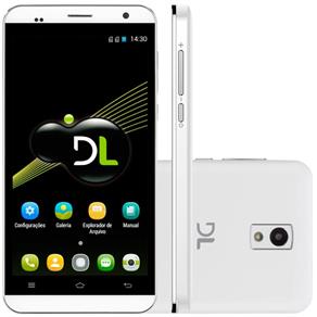 Smartphone DL YZU-DS3, 3G Android 4.4 Quad Core 1.3GHz 8GB Câmera 5.0MP Tela 5.0, Branco