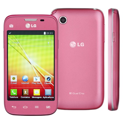 Smartphone Dual Chip Lg L40 D175 Desbloqueado Rosa Android 4.4 3G/wi-F...