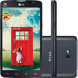Smartphone LG L80 Dual Chip Desbloqueado Android 4.4 Tela 5" 8GB 3G Câmera 8MP TV Digital - Preto