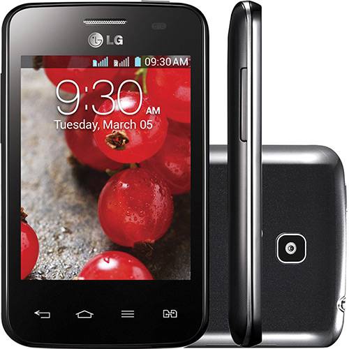 Tudo sobre 'Smartphone LG OpTimus L3 II Dual Chip Desbloqueado Android 4.1 Tela 3.2" 4GB Câmera 3MP 3G Wi-Fi'