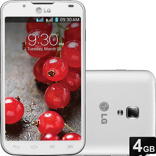 Tudo sobre 'Smartphone LG OpTimus L7 II Dual Chip Desbloqueado Tim Android 4.1 Tela 4.3" 4GB 3G Wi-Fi Câmera 8MP - Branco'