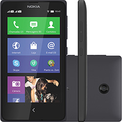 Smartphone Dual Chip Nokia X Desbloqueado Preto Nokia Platform 1.1 Conexão 3G Memória Interna 4GB