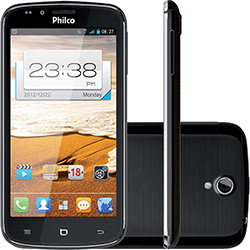 Smartphone Philco 530 Dual Chip Desbloqueado Android 4.0 Tela 3.5" 4GB 3G Wi-Fi Câmera 8MP GPS - Grafite
