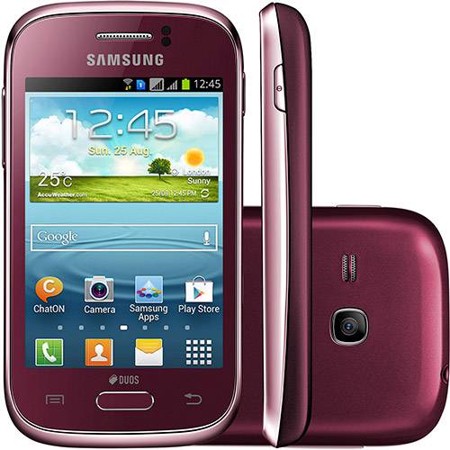 Tudo sobre 'Smartphone Samsung Galaxy Young Duos Dual Chip Desbloqueado Android 4.1 Tela 3.2" 4GB 3G Wi-Fi Câmera 3MP TV - Vermelho'