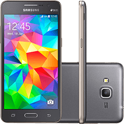Smartphone Galaxy Gran Prime Duos Chip Desbloqueado Oi Android 4.4 Tela 5" 8GB 3G Wi-Fi Câmera 8MP - Cinza