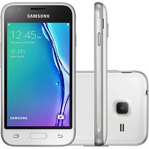 Smartphone Galaxy J1 Mini Dual Chip Android 5.1 Tela 4 8GB Quad Core 1.2 Ghz Wi Fi 3G Câmera Traseira 5 MP e Frontal VGA - Branco