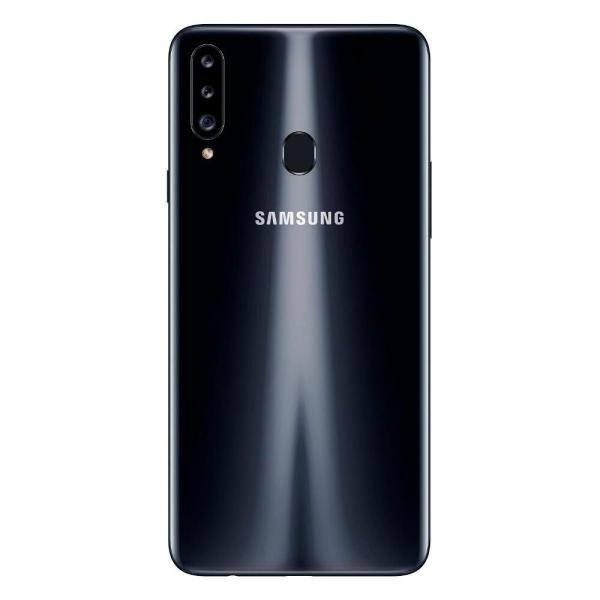 Smartphone Galaxy Samsung A20S Preto 32GB Câmera Tripla 13MP + 5MP + 8MP 6,5" SM-A207