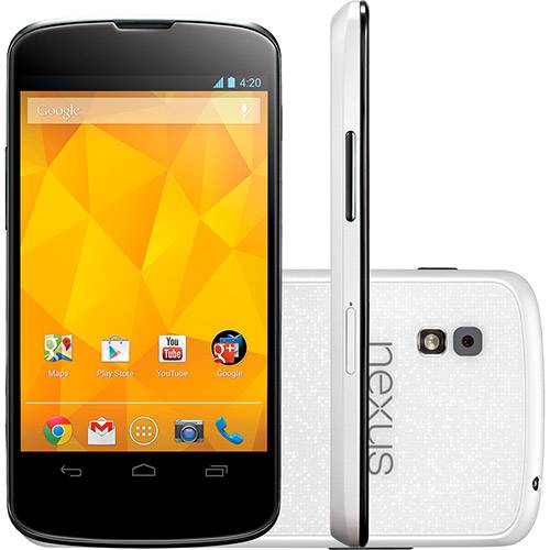 Tudo sobre 'Smartphone Google Nexus 4 Branco 16GB - Desbloqueado Android 4.2 3G Wi-Fi Câmera 8.0MP GPS'