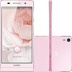 Smartphone Huawei Ascend P6 Desbloqueado Rosa Android 4.2 3G/Wi-Fi Câmera 8 MP 8GB