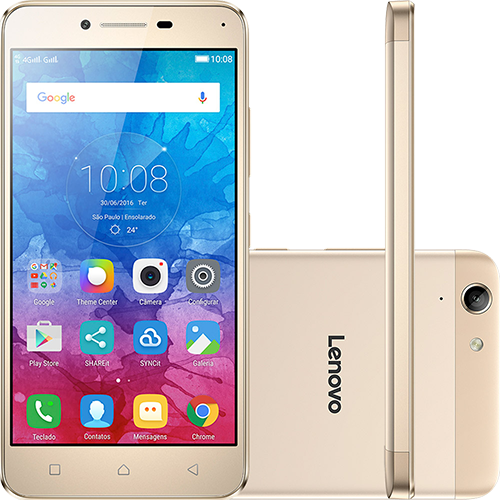 Smartphone Lenovo Vibe K5 Dual Chip Android Tela 5" 16GB 4G Câmera 13MP - Dourado