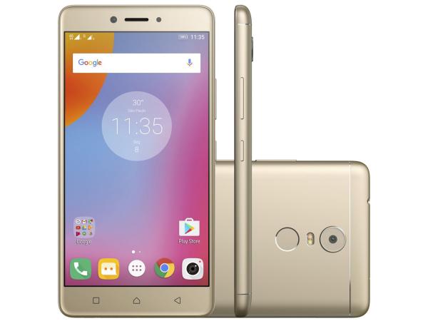 Smartphone Lenovo Vibe K6 Plus 32GB Dourado - Dual Chip 4G Câm. 16MP + Selfie 8MP Tela 5.5”