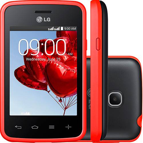 Tudo sobre 'Smartphone LG D125F L30 Dual Chip Android Tela 3.2 4GB 3G Wi-Fi 2MP Preto e Vermelho'