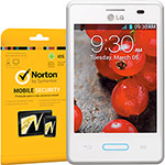 Smartphone LG E425 Optimus L3 II Branco - GSM + Symantec Norton Mobile Security 3.0 1 Usuário Card