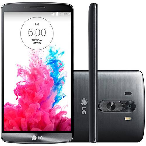 Smartphone LG G3 Desbloqueado Android 4.4. Kit Kat Tela 5.5" 16GB 4G Câmera 13MP Wi Fi - Titânio