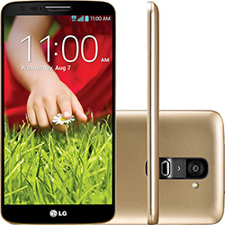 Smartphone LG G2 Desbloqueador Gold Processador Quad-Core2,26 Android Jelly Bean 4.2 4G Câmera 13MP