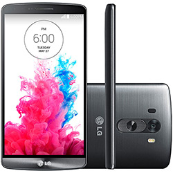 Smartphone LG G3 Desbloqueado Vivo Android 4.4. Kit Kat Tela 5.5" 16GB 4G Câmera 13MP Wi Fi - Titânio