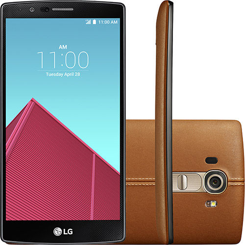 Smartphone LG G4 Desbloqueado Android 5.0 Tela 5.5" 32GB 4G Wi-Fi Câmera 16MP - Couro Marrom