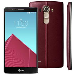 Smartphone LG G4 Dual Chip H818P em Couro Vinho com Tela de 5.5", Android 5.0, 4G, Câmera 16MP e Processador Hexa Core de 1.8 GHz