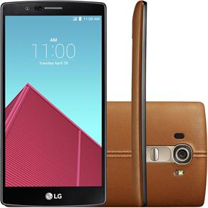 Smartphone LG G4 H818", 4G Android 5.1 32GB Hexa Core 1.8GHz Câmera 16.0MP Tela 5.", Couro Marrom