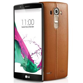 Smartphone LG G4 H815P Couro Marrom com Tela de 5.5", Android 5.0, 4G, Câmera 16MP e Processador Hexa Core de 1.8 GHz