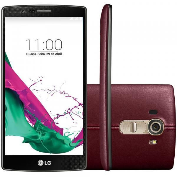 Smartphone Lg G4 H818p Vinho Couro, Dual Chip, Android 5.1, Tela 5.5, Câm. 16mp, Mem. 32gb, 4g - Lg