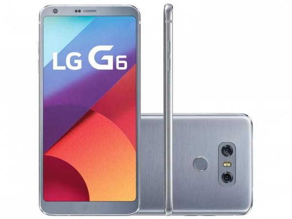 Smartphone LG G6 32GB Platinum 4G - Câm. 13MP + Selfie 5MP Tela 5.7” Proc. Quad Core
