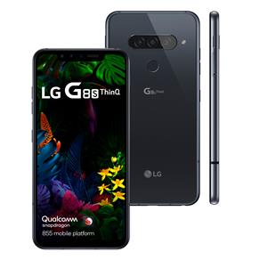 Smartphone LG G8S ThinQ Preto 128GB, Tela 6,21" OLED, Inteligência Artificial, Resistente a Impactos, Câmera Tripla, 6GB RAM e Processador Qualcomm
