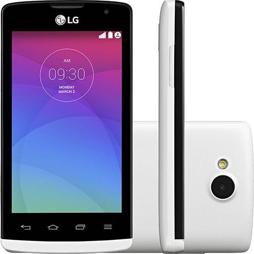 Smartphone LG Joy H222F Dual Chip Desbloqueado Android 4.4 Kitkat Tela 4" 4GB 3G Wi-Fi Câmera 5MP- Branco