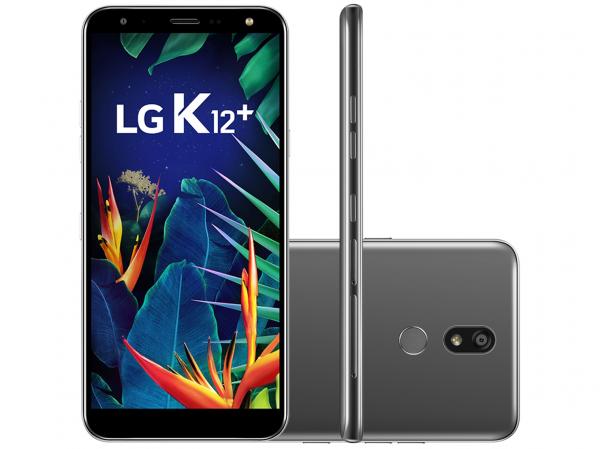 Smartphone LG K12+ 32GB Platinum 4G 3GB RAM 5,7” Câm. 16MP Selfie 8MP Inteligência Artificial