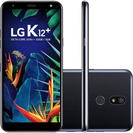 Smartphone LG K12 Plus 32GB Android 8.1 5,7” 16MP Inteligência Artificial Preto