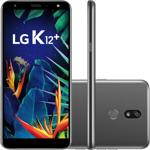 Smartphone LG K12 Plus 32GB Dual Chip Android 8.1 Oreo Tela 5,7" Octa Core 2.0GHz 4G Câmera 16MP Inteligência Artificial - Platinum