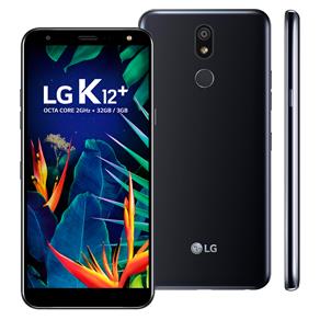 Smartphone LG K12+ Preto 32GB, Tela 5.7", Dual Chip, Câmera Traseira 16MP, Android 8.1, Processador Octa Core e 3GB RAM