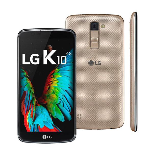Smartphone LG K10, 5.3", 4G, Android 6.0, 13MP, 16GB - Dourado