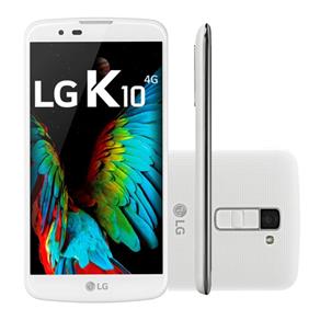 Smartphone LG K10 Branco 16GB Dual Chip 13MP Octa Core 5,3" HD 4G Android 6.0 Marshmallow