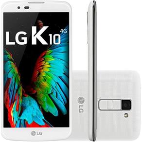 Smartphone LG K10 Dual Chip, Android 6.0, Tela 5.3", 16GB, 4G, Câmera 13MP, Cor Branco - LGK430DSF