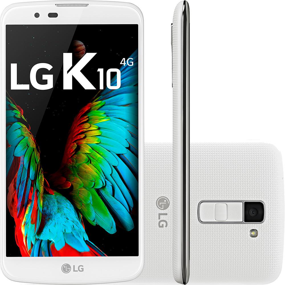 Smartphone LG K10 Dual Chip Desbloqueado Vivo Android 6.0 Tela 5.3" 16GB 4G Câmera 13MP - Branco
