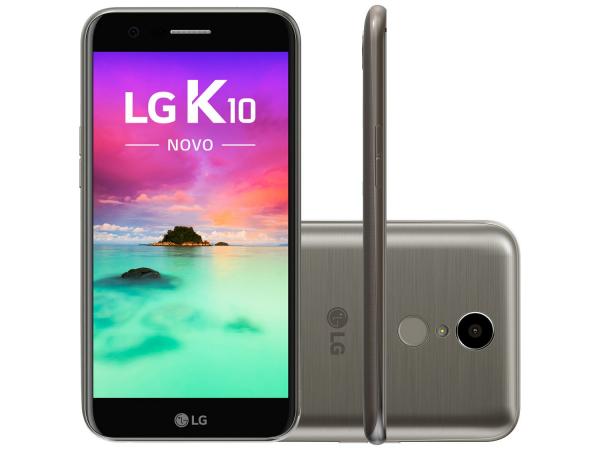 Smartphone LG K10 Novo 32GB Titânio 4G Octa Core - 2GB RAM Tela 5.3” Câm. 13MP + Câm. Selfie 5MP