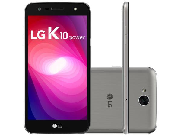 Smartphone LG K10 Power 32GB Titânio Dual Chip 4G - Câm. 13MP + Selfie 5MP Tela 5.5” Proc. Octa Core