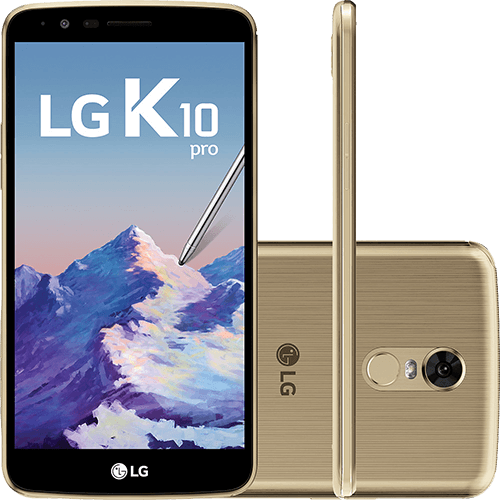 Smartphone LG K10 Pro Dual Chip Android 7.0 Tela 5.7" Octacore 1.5 Ghz 32GB 4G Câmera 13MP - Dourado