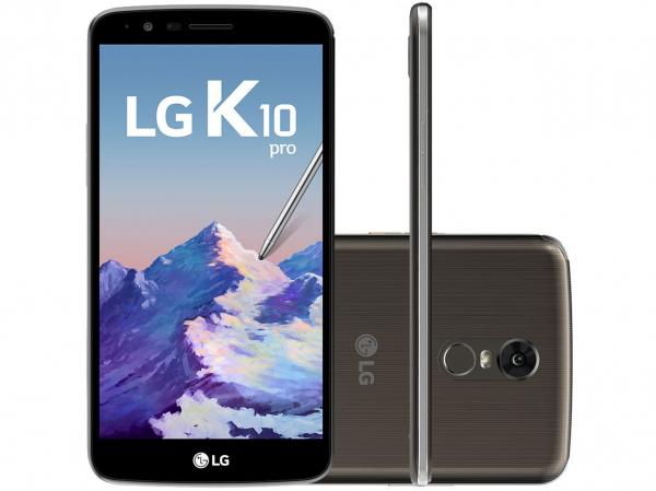 Smartphone LG K10 Pro 32GB Titânio Dual Chip 4G - Câm. 13MP + Selfie 8MP Tela 5,7”HD Proc. Octa Core