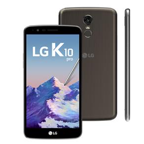 Smartphone LG K10 Pro LGM400DF Titânio com 32GB, Dual Chip, Tela de 5.7" HD, Android 7.0, Câmera 13MP e Processador Octa Core de 1.5 GHz