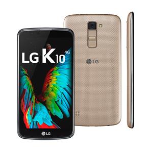 Smartphone LG K10 TV Dourado com 16GB, Dual Chip, Tela de 5.3" HD, 4G, Android 6.0, Câmera 13MP e Processador Octa Core de 1.14 GHz