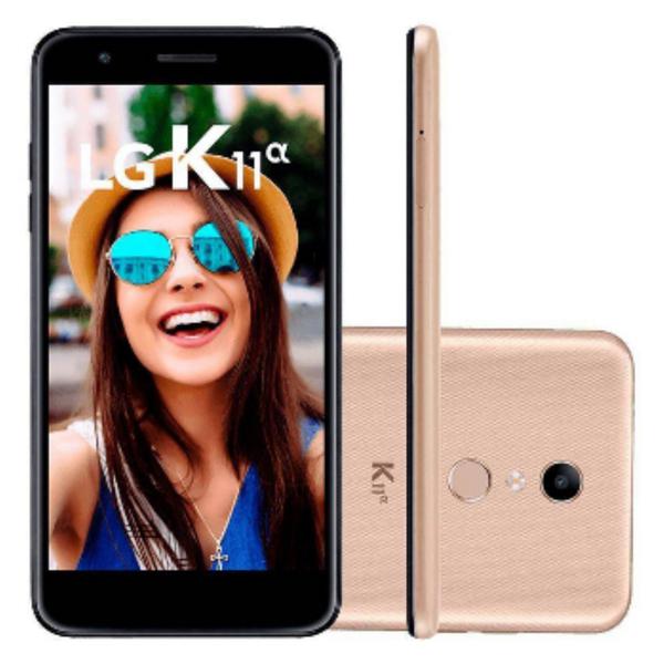 Smartphone Lg K11 Alpha 16gb Dual Chip Tela 5.3 Câmera 8mp Frontal 5mp Android 7.1 Dourado