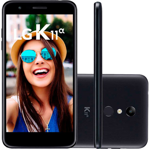 Smartphone Lg K11 Alpha 16gb Dual Chip Tela 5.3'' Câmera 8mp Frontal 5mp Android 7.1 Preto