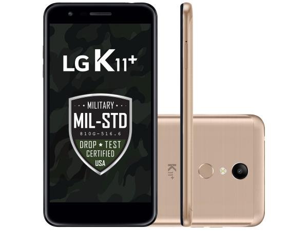 Smartphone LG K11+ 32GB Dourado 4G Octa Core 3GB RAM Tela 5,3” Câm. 13MP + Selfie 5MP Dual Chip
