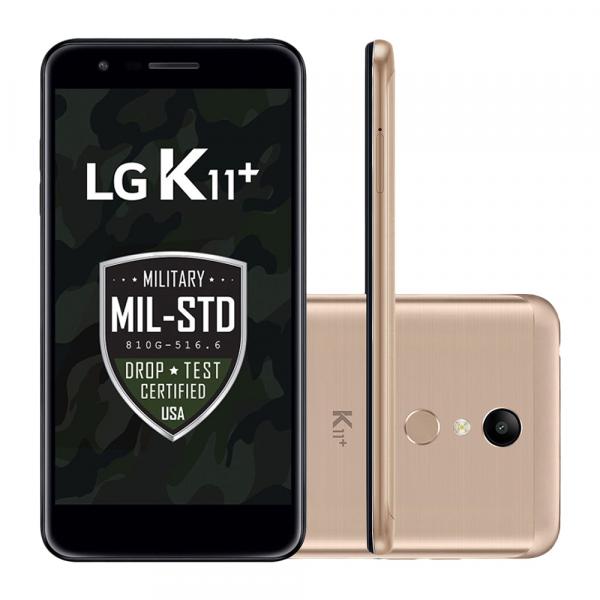 Smartphone LG K11+ 32GB Dual Chip Tela 5.3" Câmera 13MP Android 7.1.2 Dourado